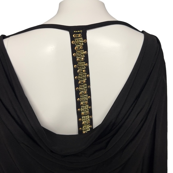 Maggie L. NWT's - Womens Beaded Black Midi Dress - Sz. 14 - Picture 6 of 8